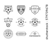 set of vintage soccer or... | Shutterstock . vector #579739678