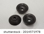 Black industrial vacuum machine suction cups.