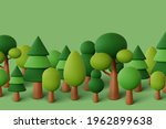 forest set in green background. ... | Shutterstock .eps vector #1962899638