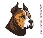 pit bull head icon. dog logo....