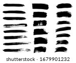 vector brush. set of black ink... | Shutterstock .eps vector #1679901232