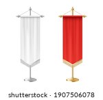 blank white and red vertical... | Shutterstock .eps vector #1907506078