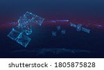 3d satellites polygonal art... | Shutterstock .eps vector #1805875828