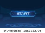 futuristic screen blue... | Shutterstock .eps vector #2061332705