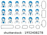 icon set of people of various... | Shutterstock .eps vector #1952408278