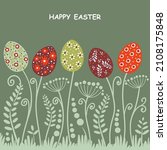 Easter Card With Easter Eggs....