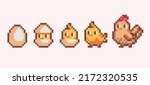 Chicken Hatch Pixel Art Set....