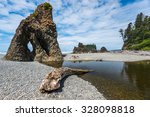 Scenic View In Ruby Beach On...