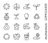 ecology eco icon set | Shutterstock .eps vector #1299114355