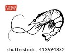 shrimp  vector illustration ... | Shutterstock .eps vector #413694832