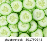 Fresh Cucumber Slices Background