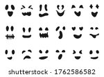 set of carved silhouettes faces ... | Shutterstock .eps vector #1762586582