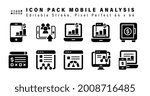 icon set of mobile analysis...