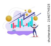 bitcoin blockchain concept... | Shutterstock .eps vector #2140774525