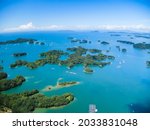 Aerial View Of Kujuku Islands...