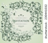 vintage invitation card with... | Shutterstock .eps vector #230441032