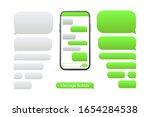smartphone with green message... | Shutterstock .eps vector #1654284538