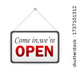 button with come open. banner... | Shutterstock .eps vector #1737101312