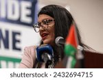 Small photo of Dearborn, Michigan- Sunday, February 25, 2024: Rep. Rashida Tlaib encouraged voters to select “uncommitted” in the Michigan primary to push President Joe Biden to call for a ceasefire