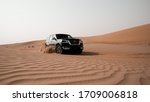 Small photo of Desert, Abu Dhabi / United Arab Emirates - 10/02/2019: Conquer Everywhere, Cruising around in the desert with the New Nissan Patrol 2020