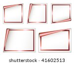 vector blank festive stickers | Shutterstock .eps vector #41602513