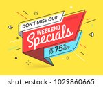 weekend specials  sale banner... | Shutterstock .eps vector #1029860665