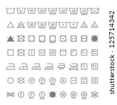 laundry symbols. vector. | Shutterstock .eps vector #125714342