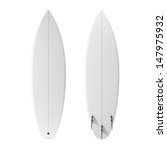 Blank Surfboard. Vector.