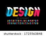 3d style modern font  alphabet... | Shutterstock .eps vector #1725563848