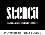 stencil style font  alphabet... | Shutterstock .eps vector #1815166898