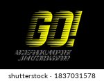 speed style sport font ... | Shutterstock .eps vector #1837031578