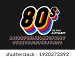 80's style colorful retro 3d... | Shutterstock .eps vector #1920273392