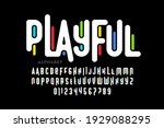 playful colorful font design ... | Shutterstock .eps vector #1929088295