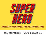 super ero comics style font... | Shutterstock .eps vector #2011163582