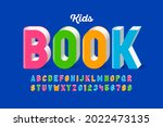 kids book style font design ... | Shutterstock .eps vector #2022473135