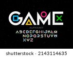 game console style font ... | Shutterstock .eps vector #2143114635