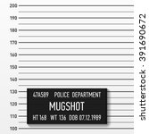 police mugshot. add a photo.... | Shutterstock .eps vector #391690672