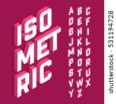 isometric 3d font  three... | Shutterstock .eps vector #531194728