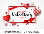 happy valentine's day greeting... | Shutterstock .eps vector #777278032