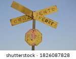 Railroad Crossing Sign In...