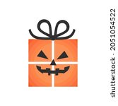 orange box  orange gift box ... | Shutterstock .eps vector #2051054522