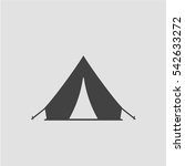 Tourist Tent Icon Vector