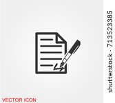 contract icon | Shutterstock .eps vector #713523385