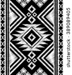 doodle tribal aztec seamless... | Shutterstock .eps vector #389089405