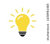 light bulb icon vector.... | Shutterstock .eps vector #1658981485