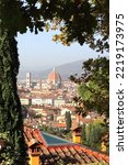 Small photo of 2022 October Florence (Italy) - Panorama of the city of Florence in Tuscany Italy.