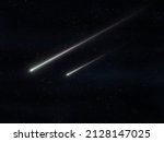 Two meteorites fly in the night ...