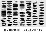 big collection of black paint ... | Shutterstock .eps vector #1675646458