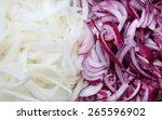 Onion Red White Sliced