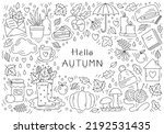 Hello Autumn Doodle Set. Cute...